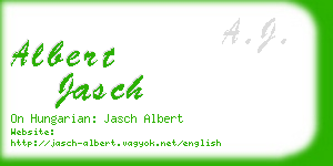 albert jasch business card